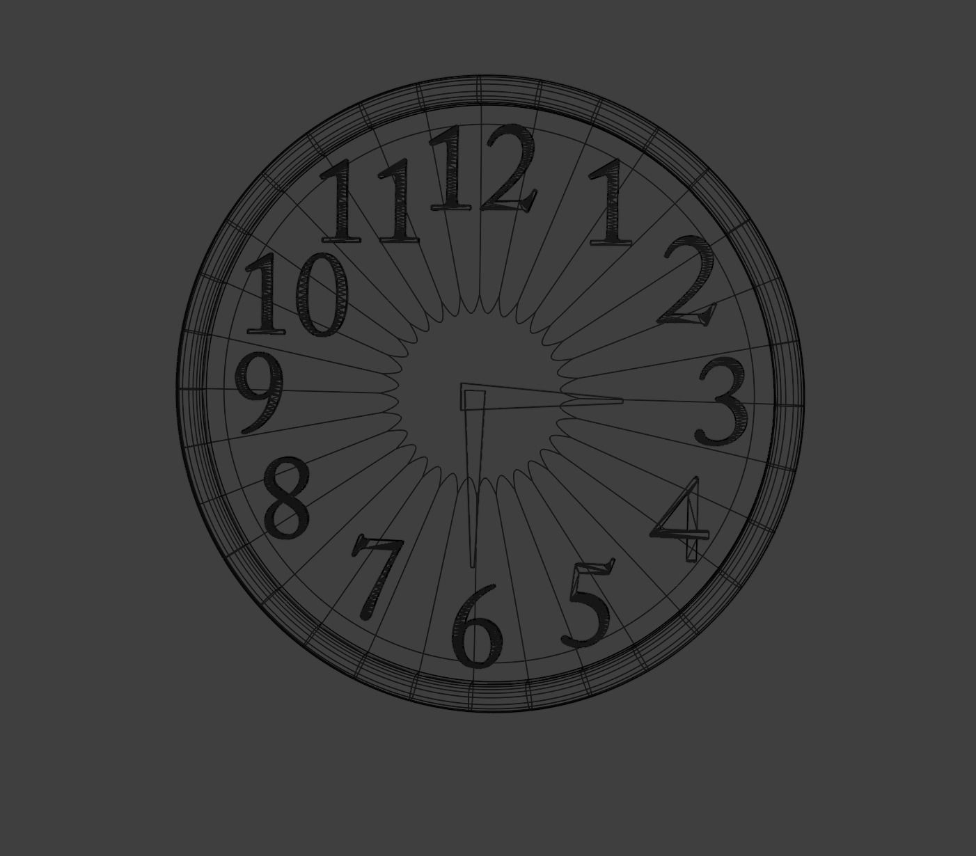 Classic wall clock Free low-poly 3D model_5