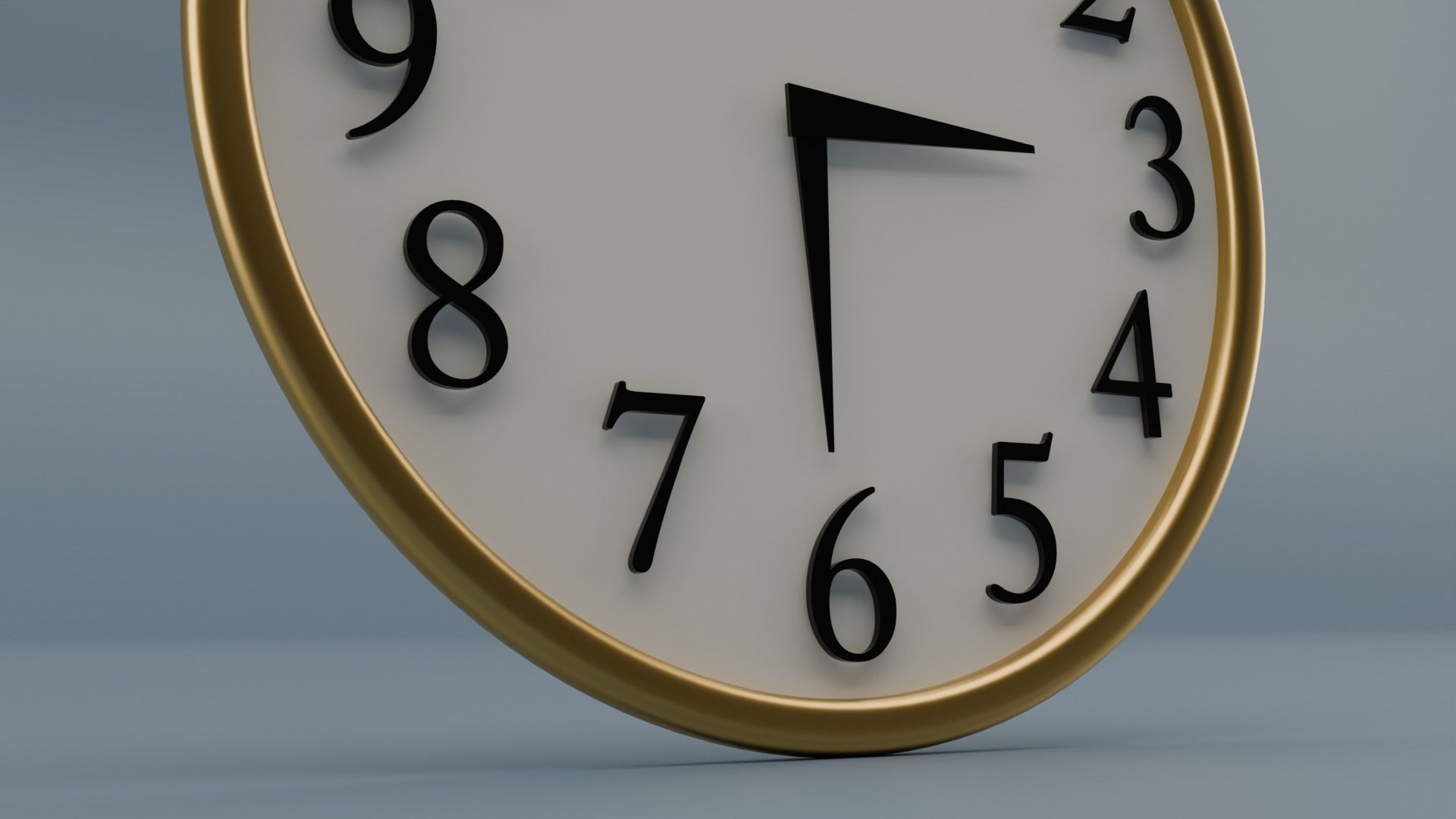 Classic wall clock Free low-poly 3D model_8