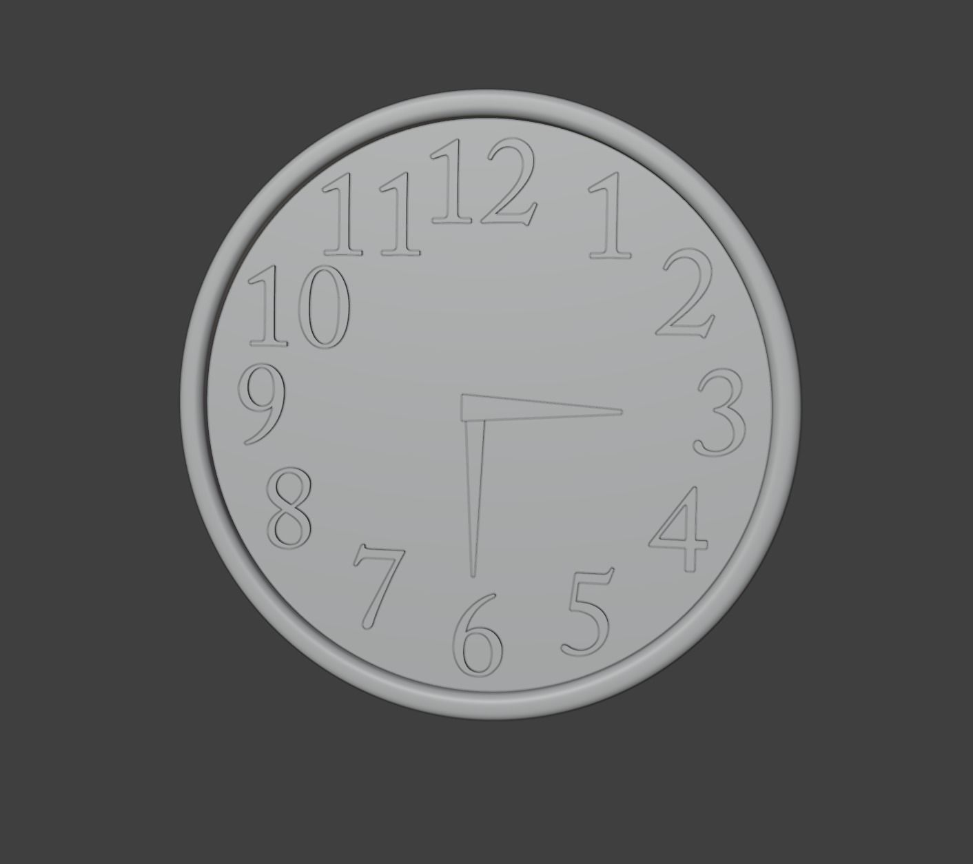 Classic wall clock Free low-poly 3D model_4