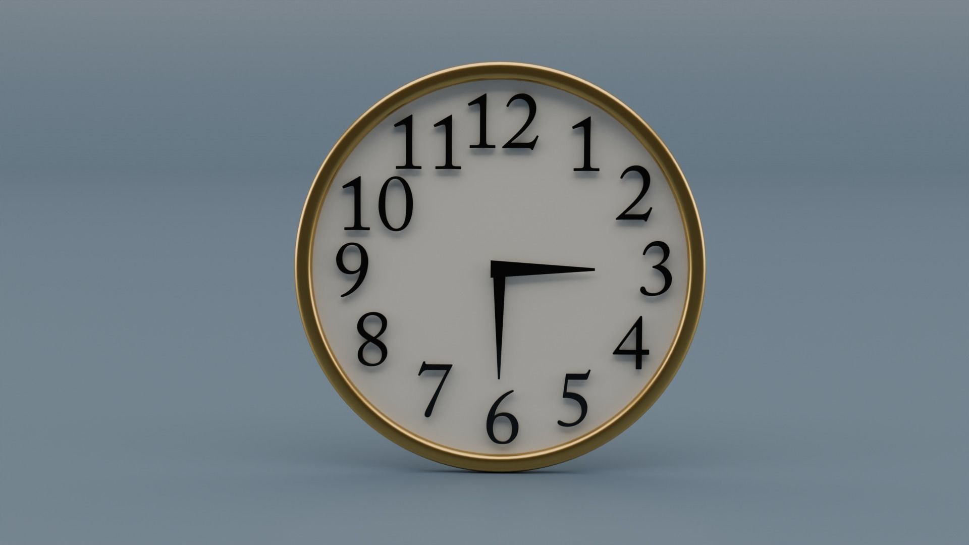 Classic wall clock Free low-poly 3D model_6