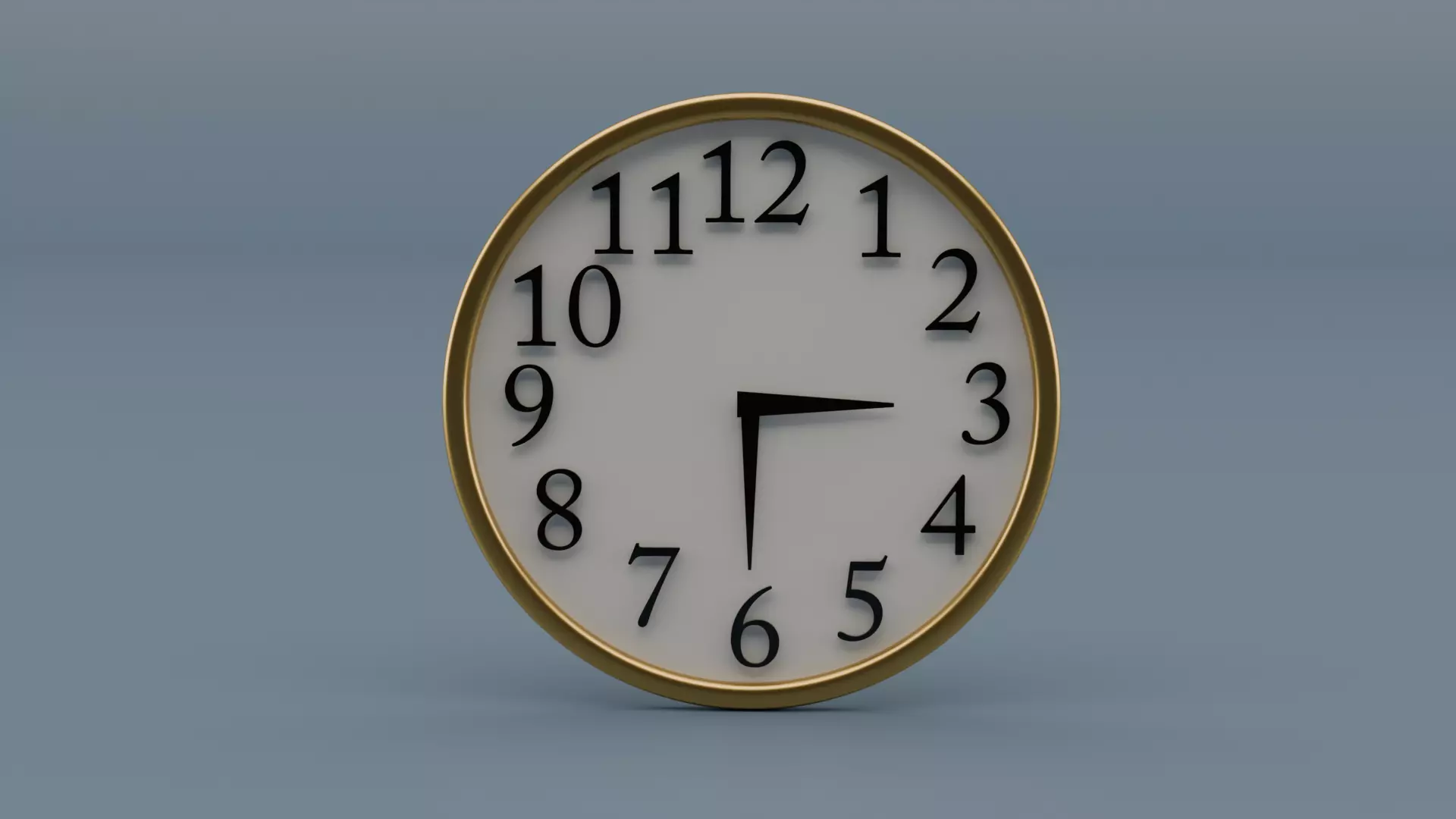Classic wall clock Free low-poly 3D model_0