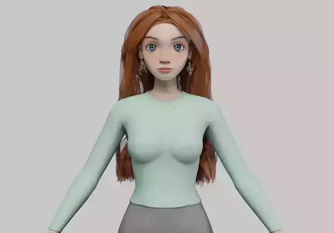 cartoon sweet girl V34446 