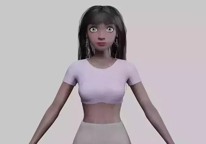 cartoon black girl V34368 