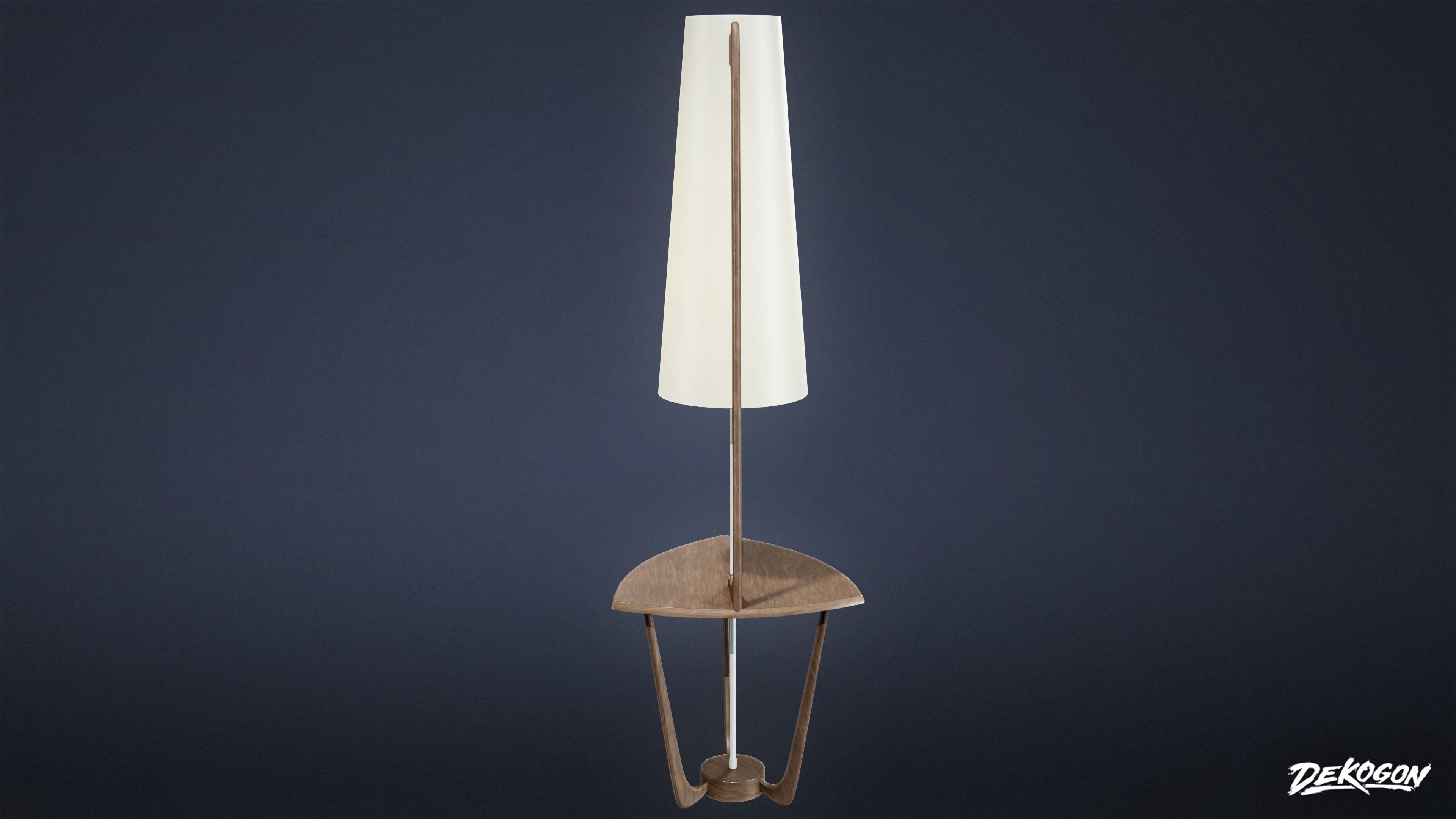 MIDCENTURY - Lamp 02 - LOW POLY Low-poly 3D model_2