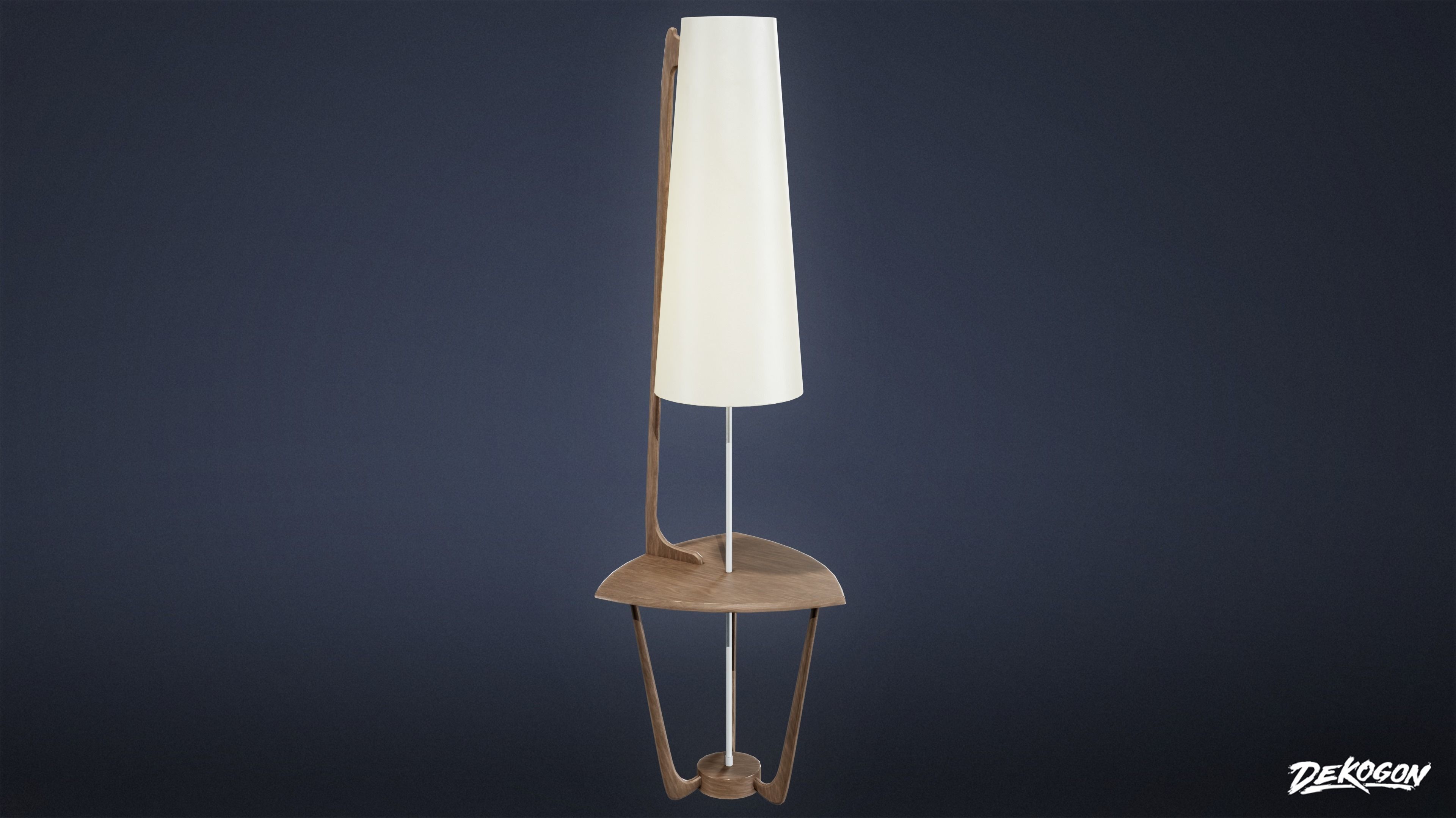MIDCENTURY - Lamp 02 - LOW POLY Low-poly 3D model_1
