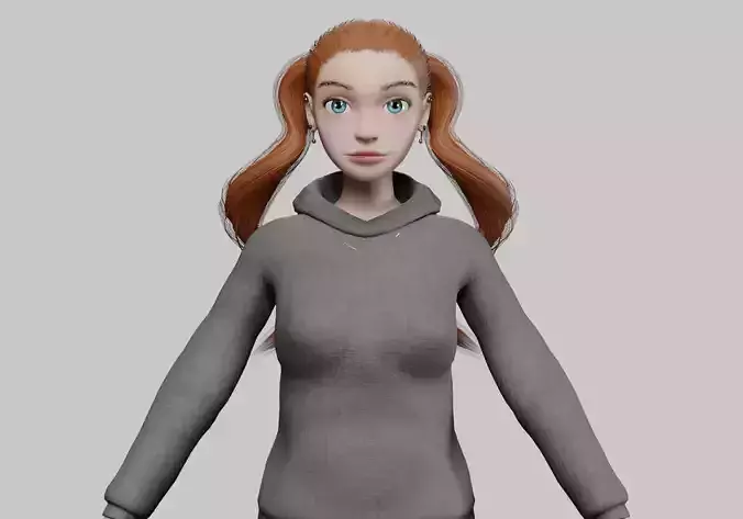 basic cartoon girl V25936 