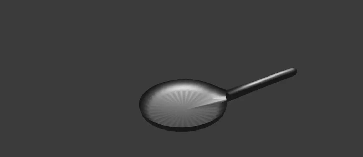 Frying pan Free low-poly 3D model_0