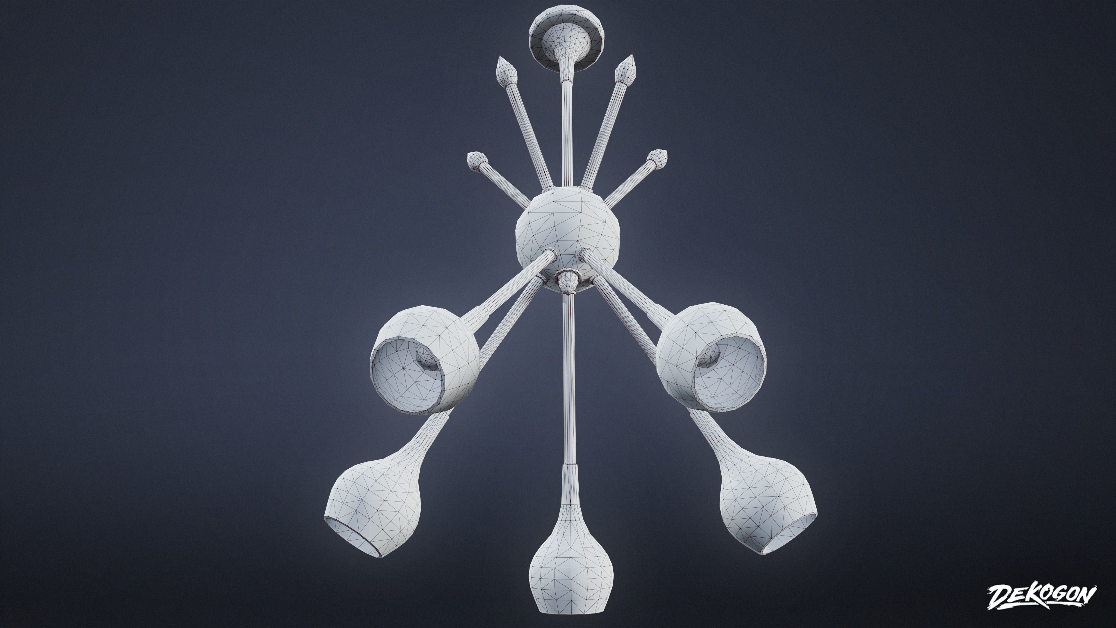 MIDCENTURY - Light 01 - LOW POLY Low-poly 3D model_9