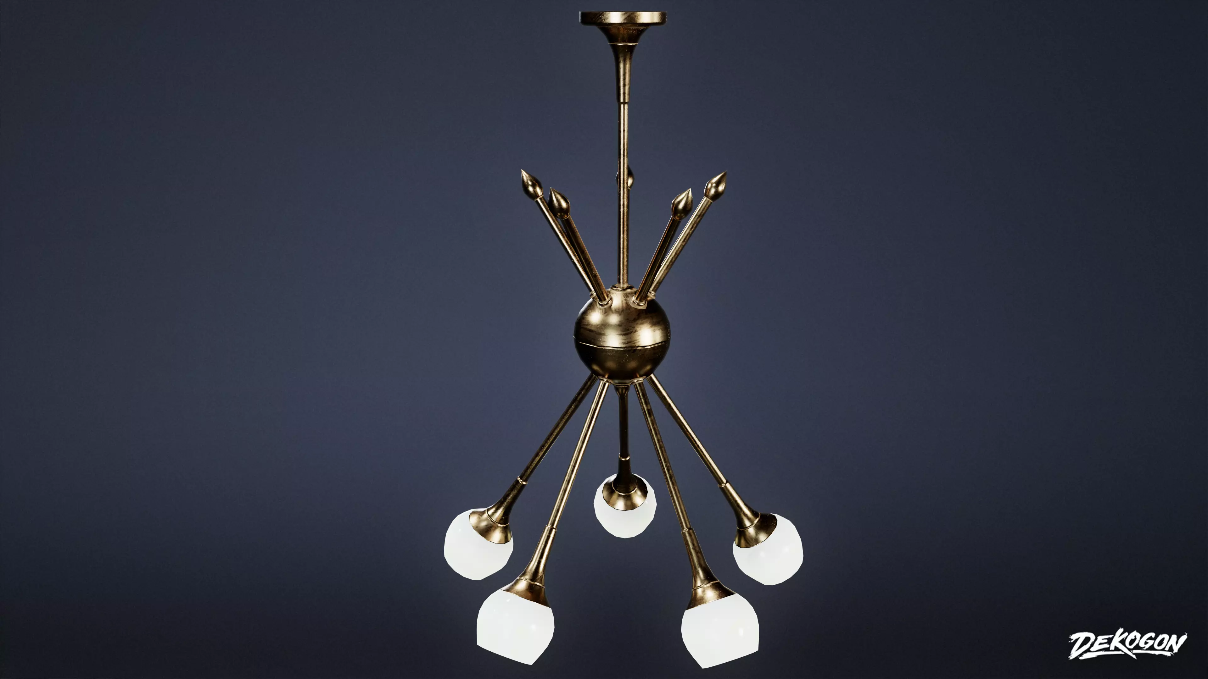 MIDCENTURY - Light 01 - LOW POLY Low-poly 3D model_0