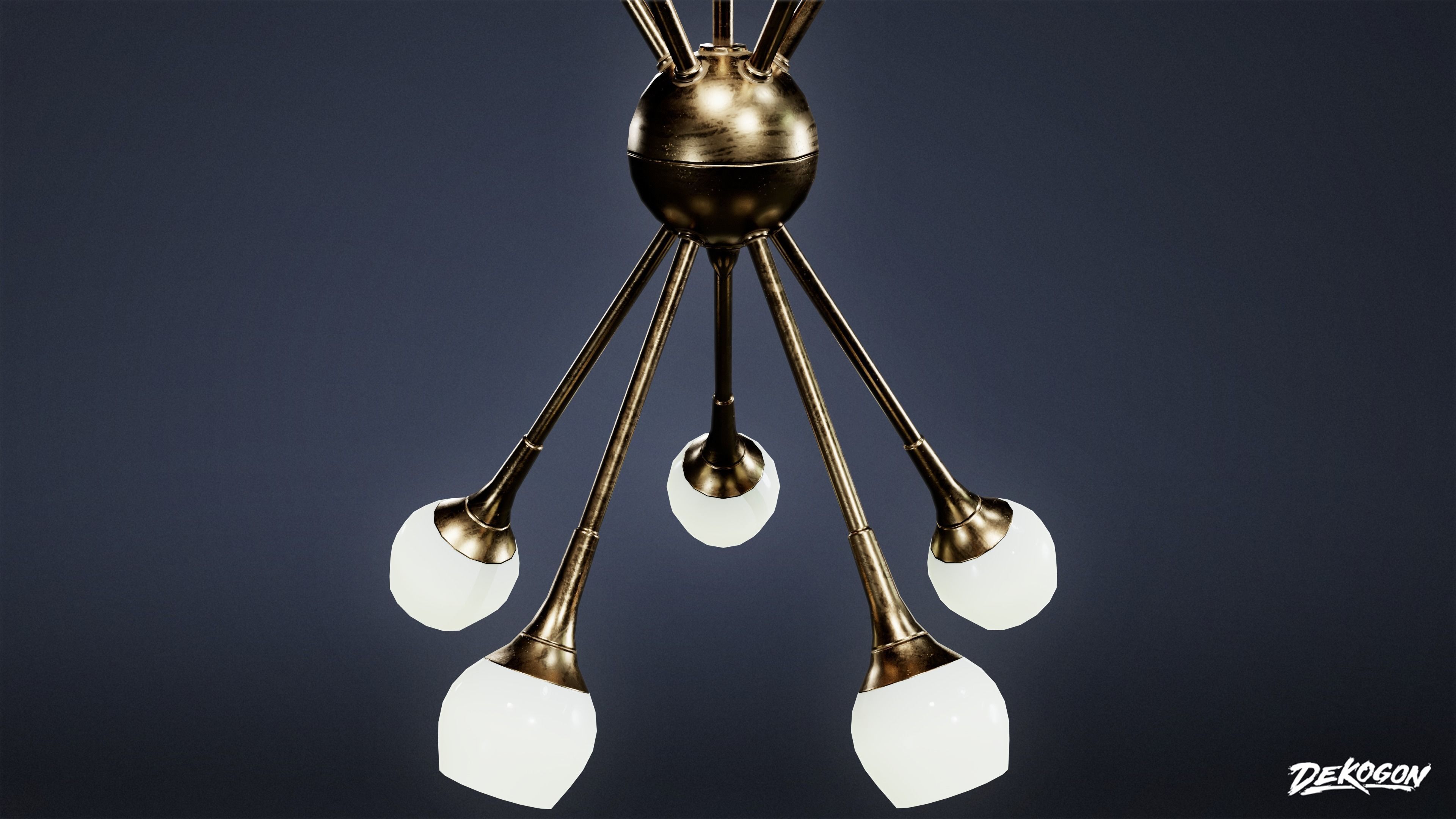 MIDCENTURY - Light 01 - LOW POLY Low-poly 3D model_6