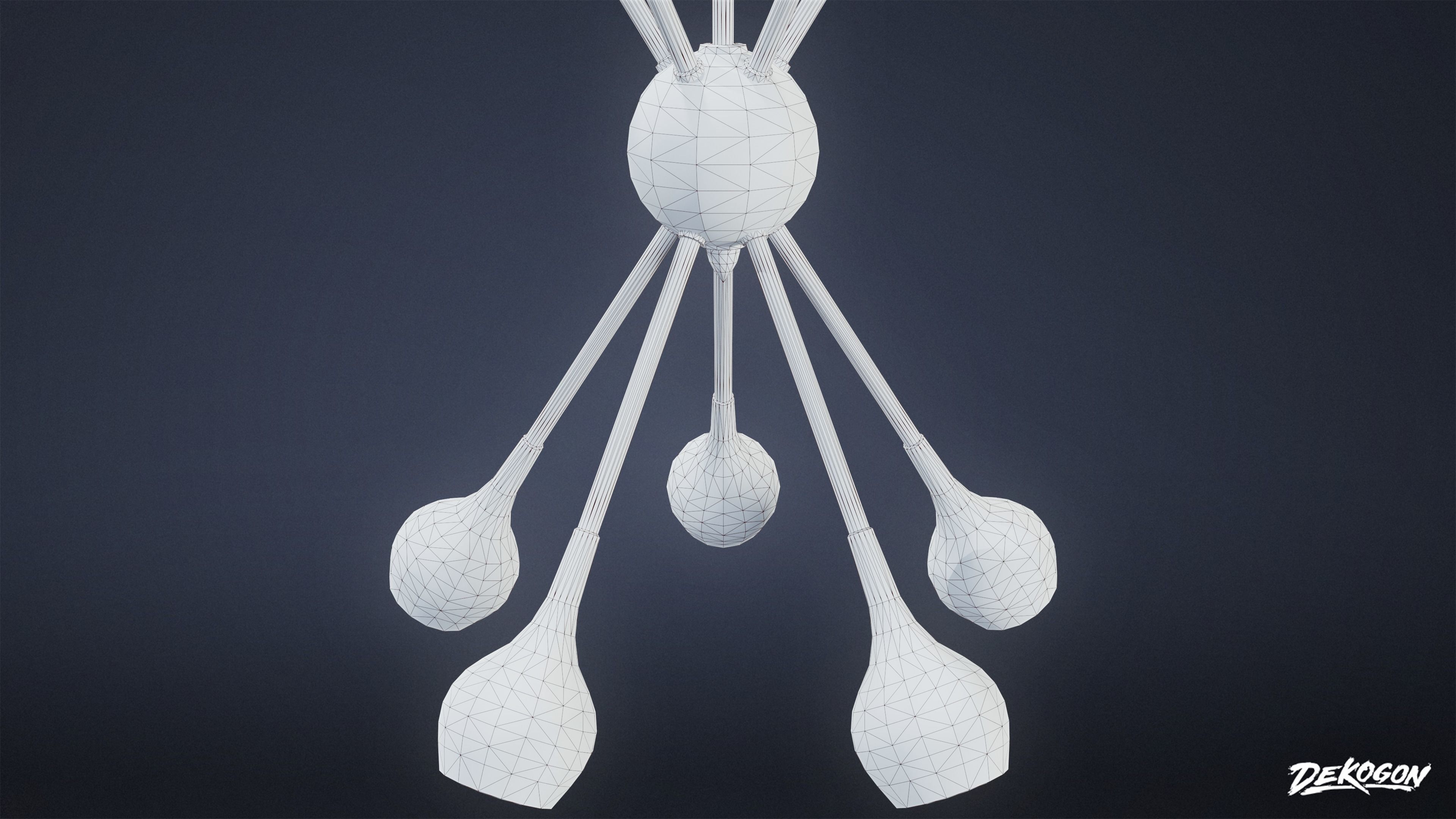 MIDCENTURY - Light 01 - LOW POLY Low-poly 3D model_7