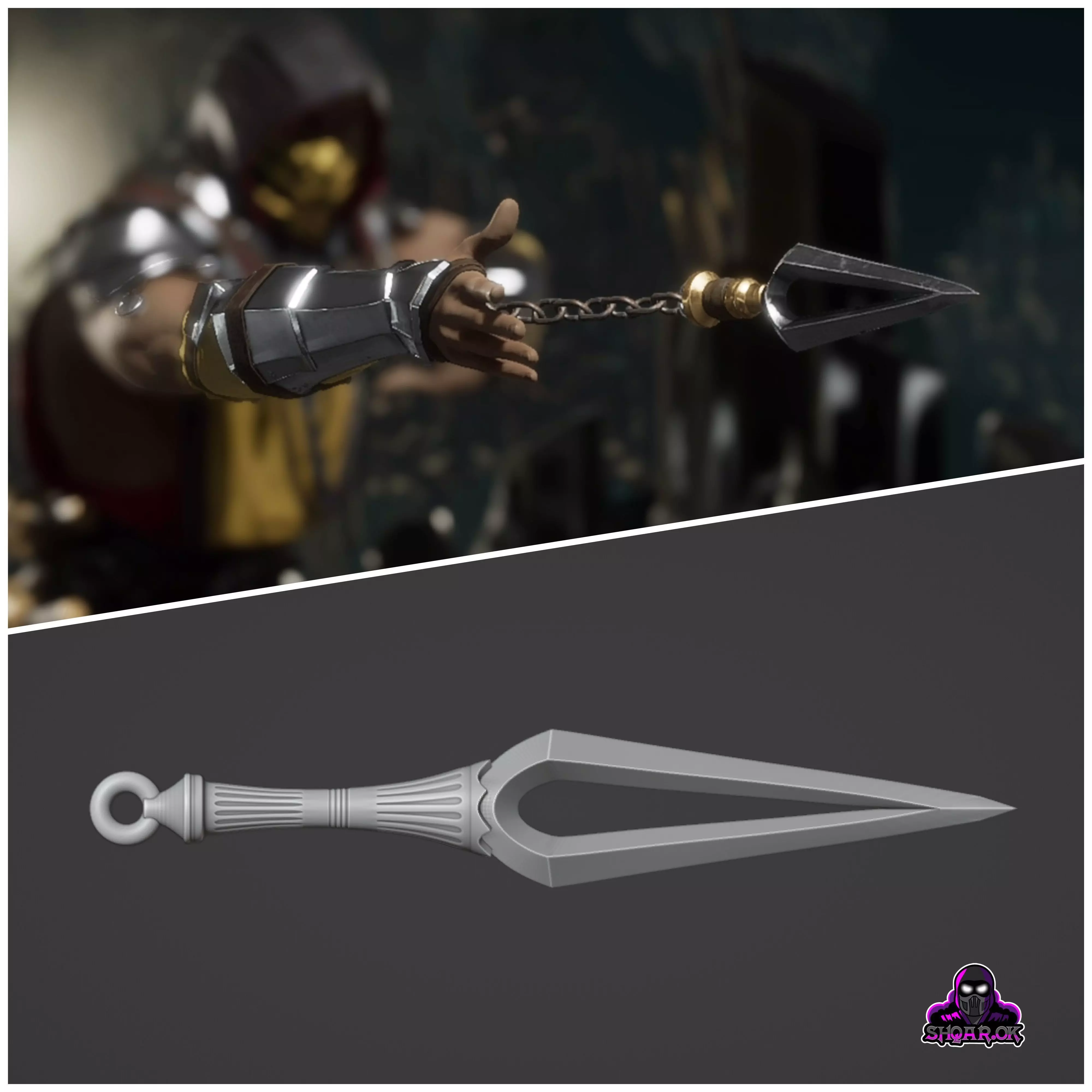 Scorpion kunai from MK1 1 - Shirai Ryu Spear 3D print model