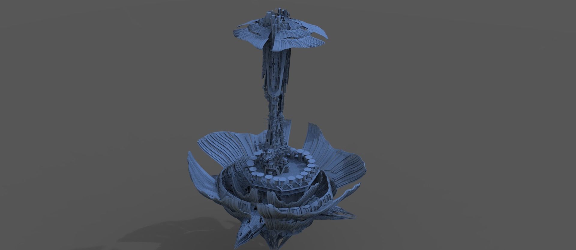 Dark Kowloon Flower tower 3D model_1