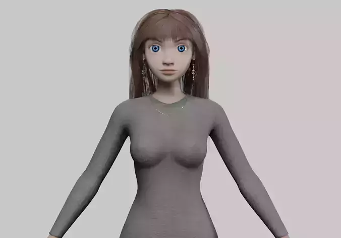 young basic girl V33549 