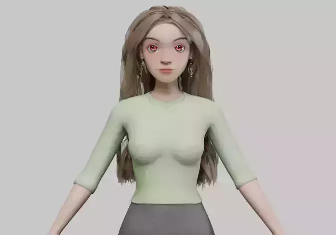 pretty stylized girl V32817 