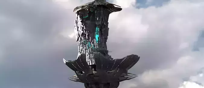 Floating Sci fi Shroomcliff 2