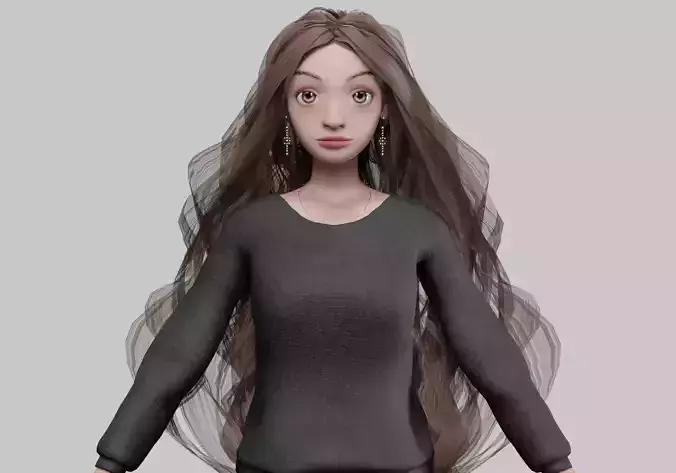 beautiful cartoon girl V37713 