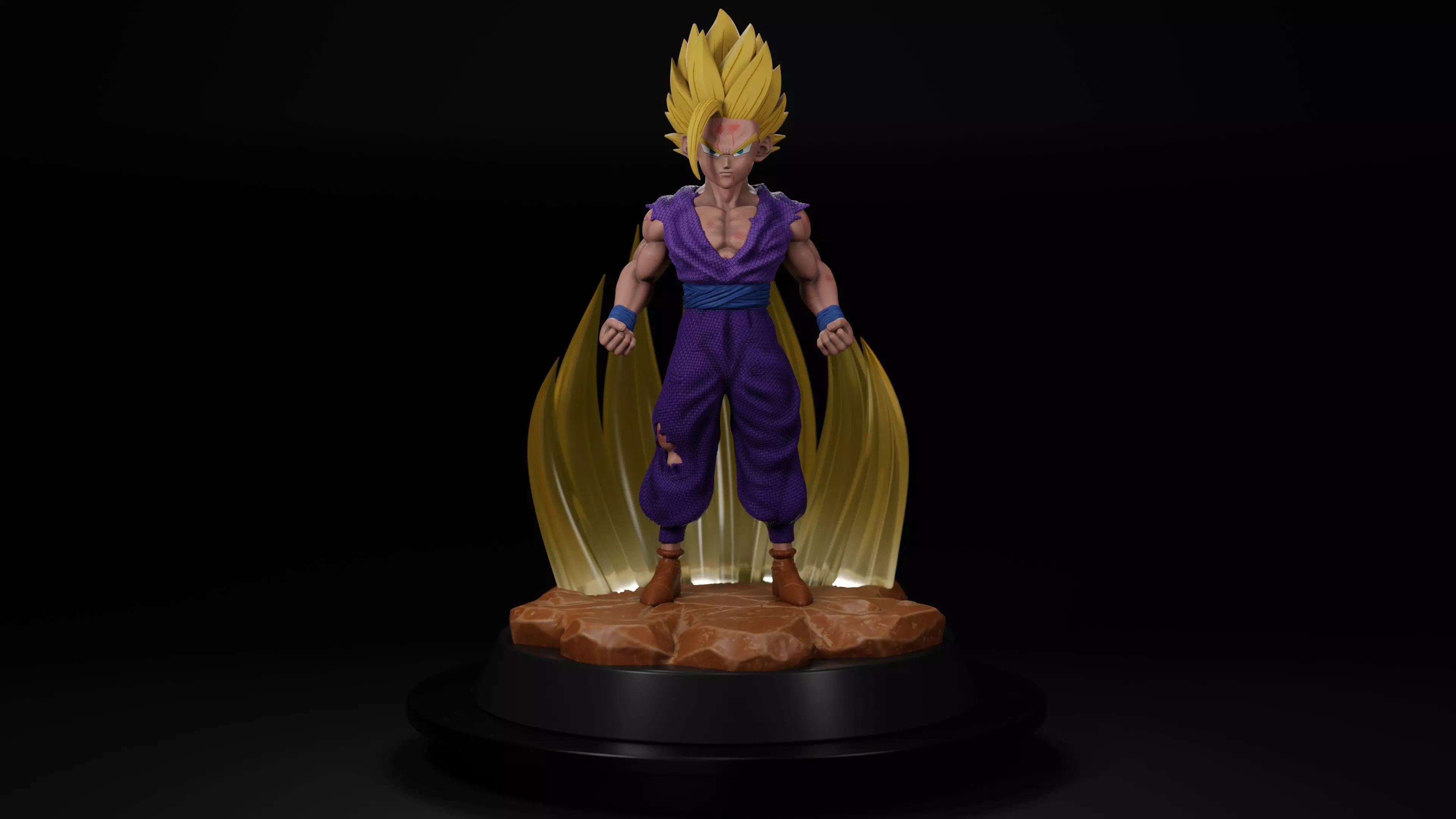 Gohan SSJ2 3D print model_0