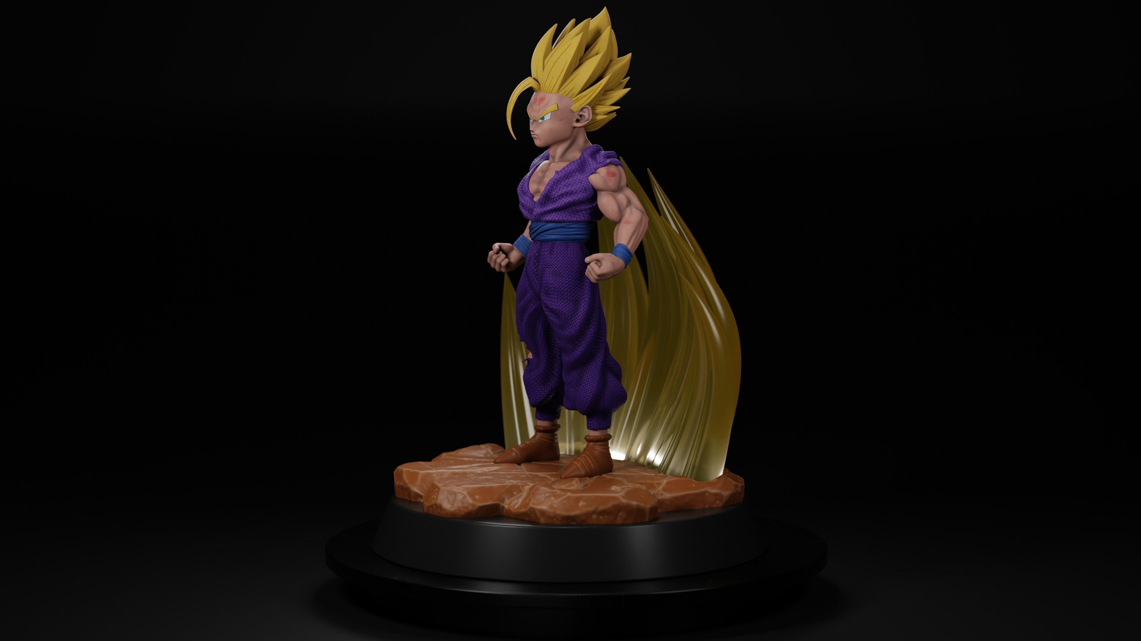 Gohan SSJ2 3D print model_2