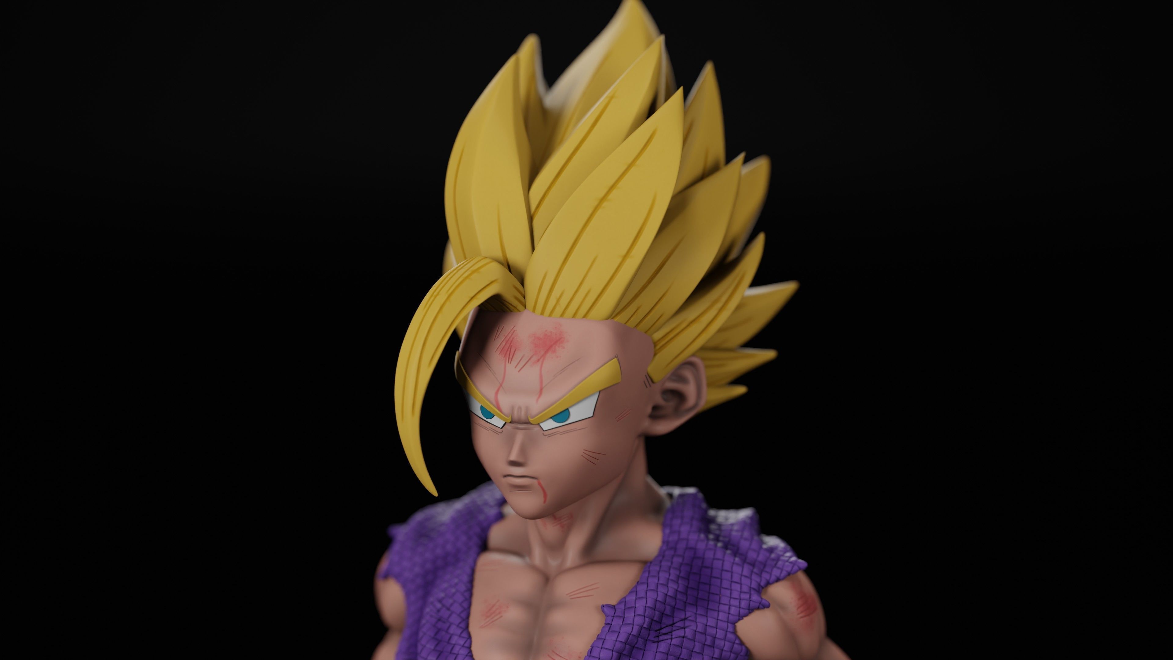 Gohan SSJ2 3D print model_4
