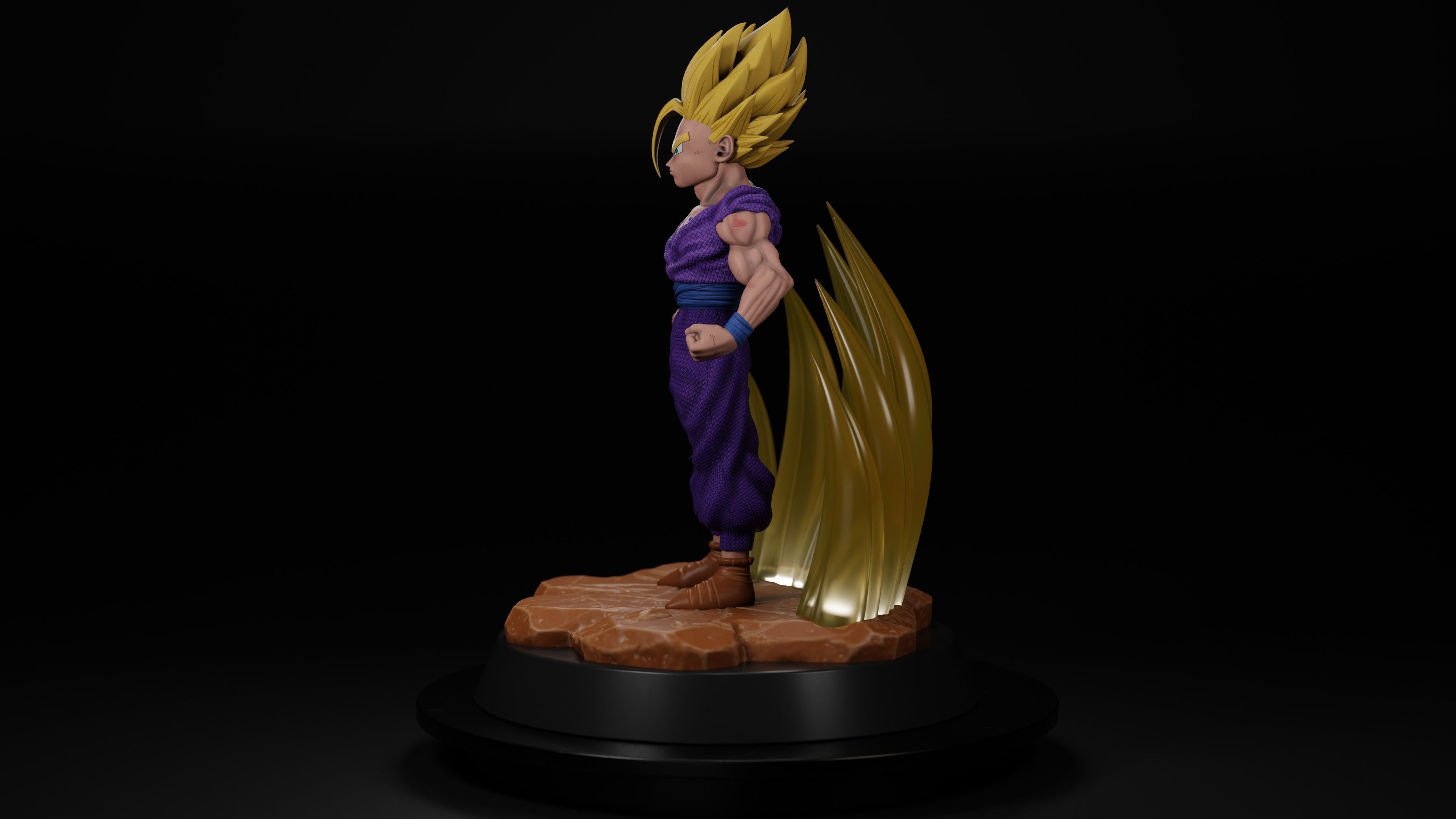 Gohan SSJ2 3D print model_3