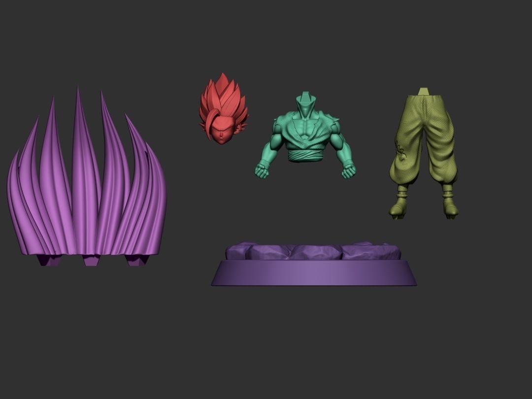 Gohan SSJ2 3D print model_5