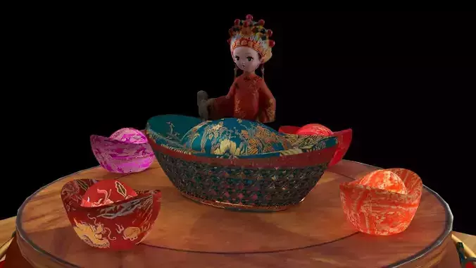 Chinese wedding bride figure 