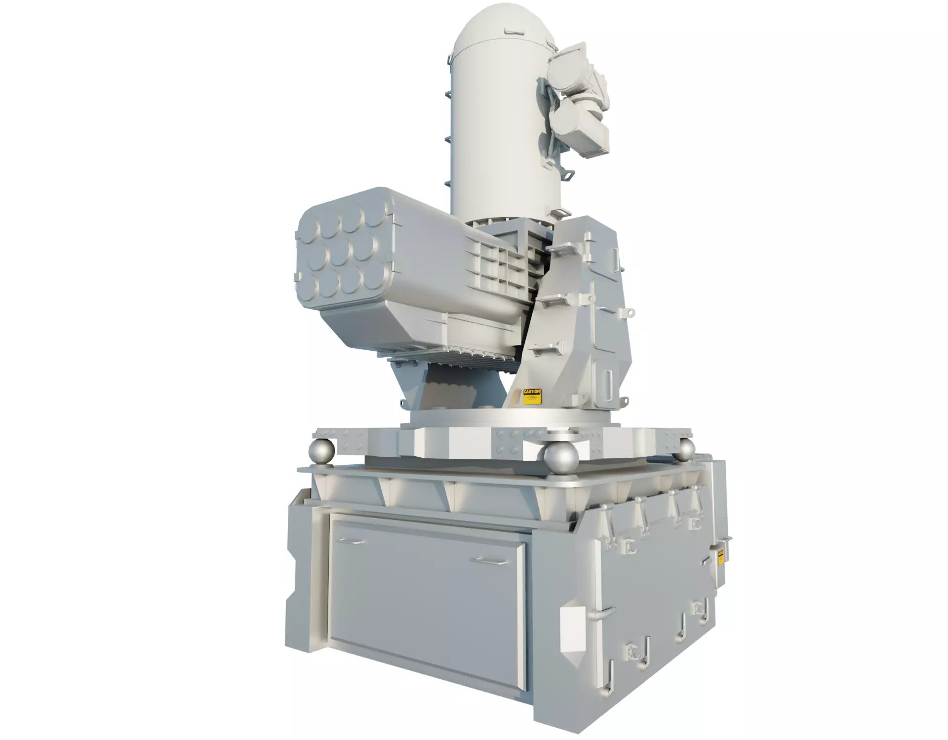 SeaRam Ship Defense System Free low-poly 3D model