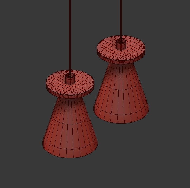 PIET CONE WOOD 3D model_4