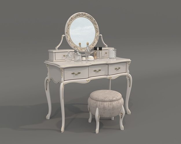 Classic European style Dressing Table 23 3D model