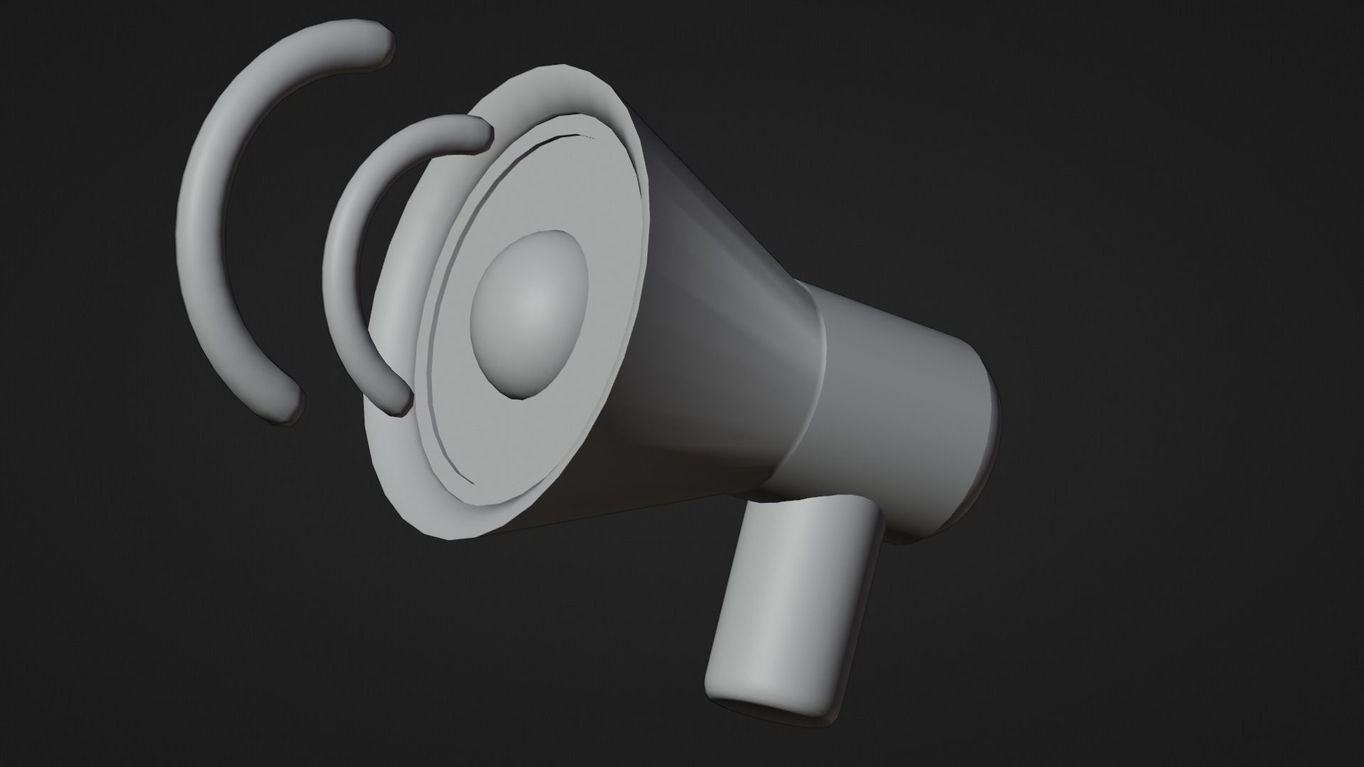 Marketing Icons - Megaphone Low-poly 3D model_7