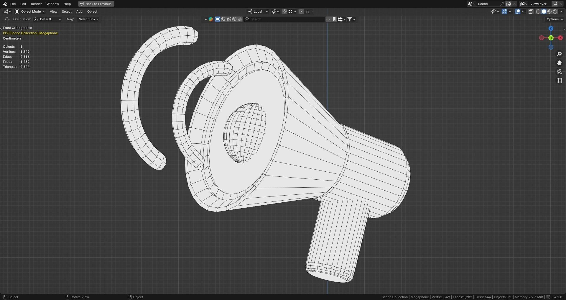 Marketing Icons - Megaphone Low-poly 3D model_9