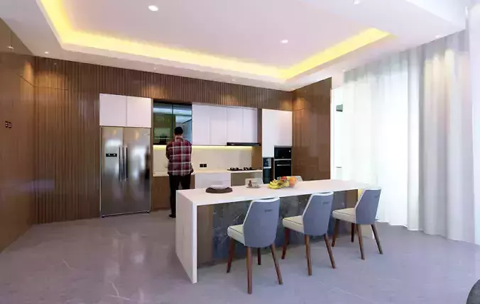 Kitchen I shape 5 meter