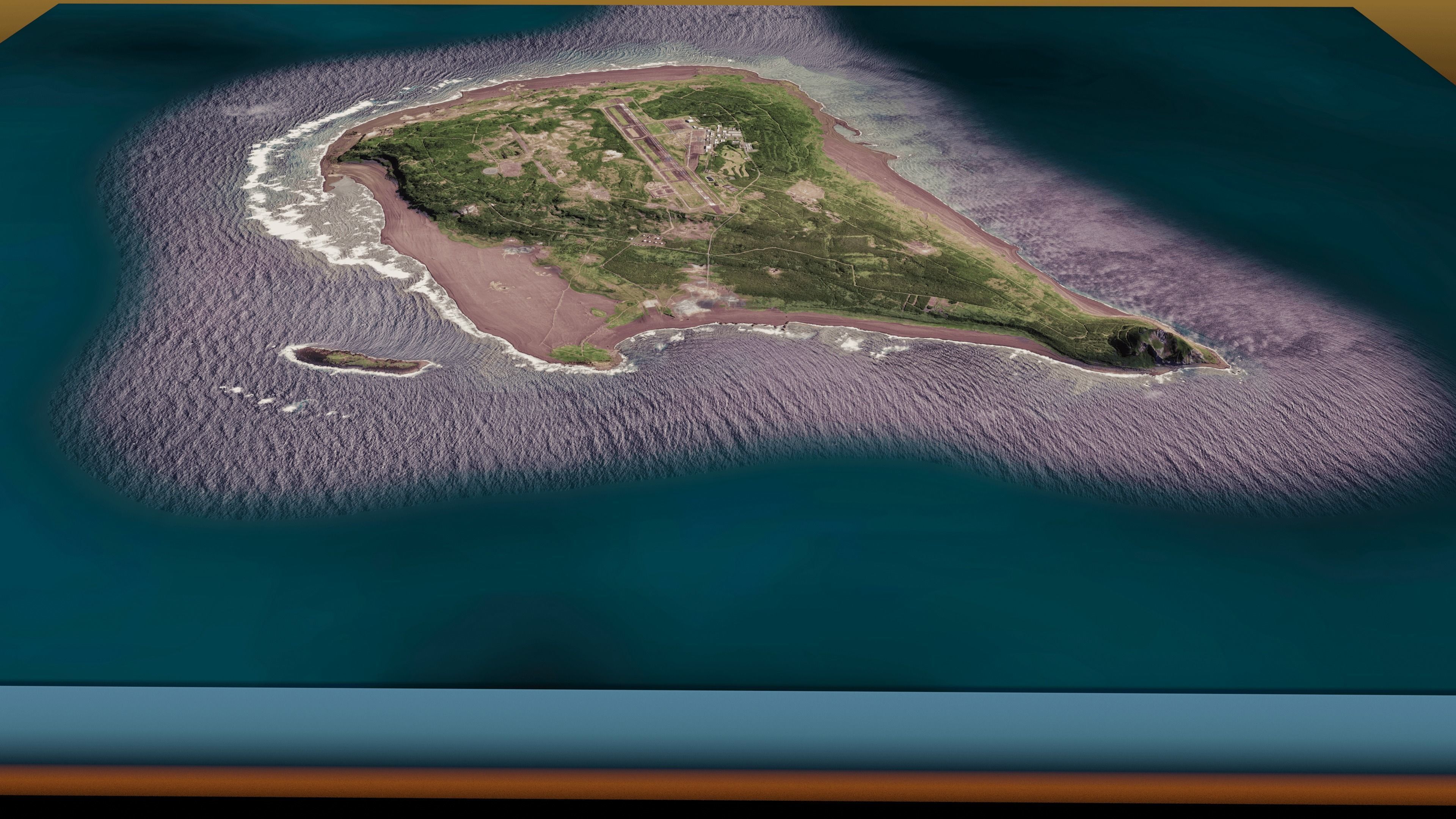 Iwo jima island 3d model terrain Low-poly 3D model_2
