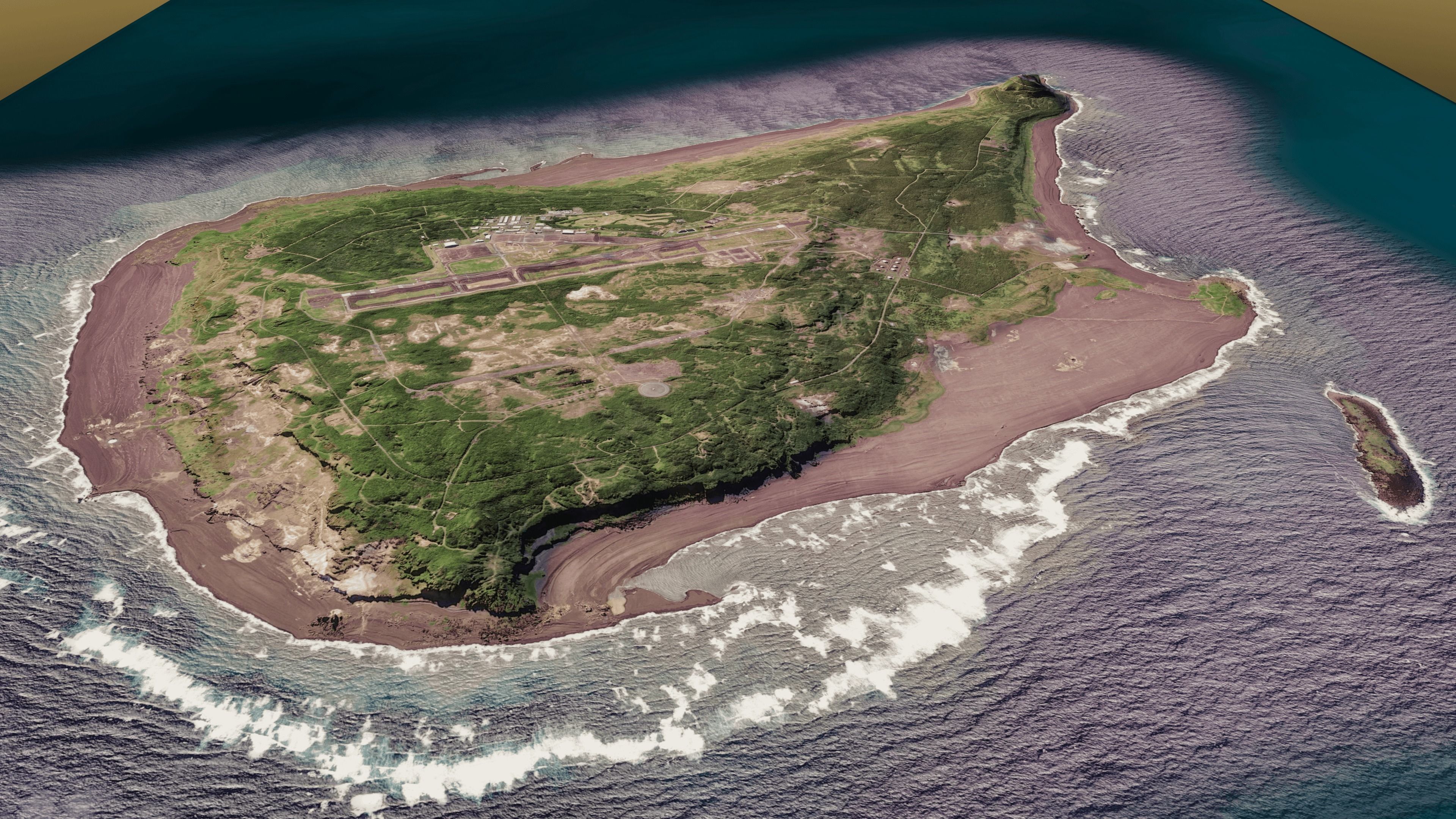 Iwo jima island 3d model terrain Low-poly 3D model_8