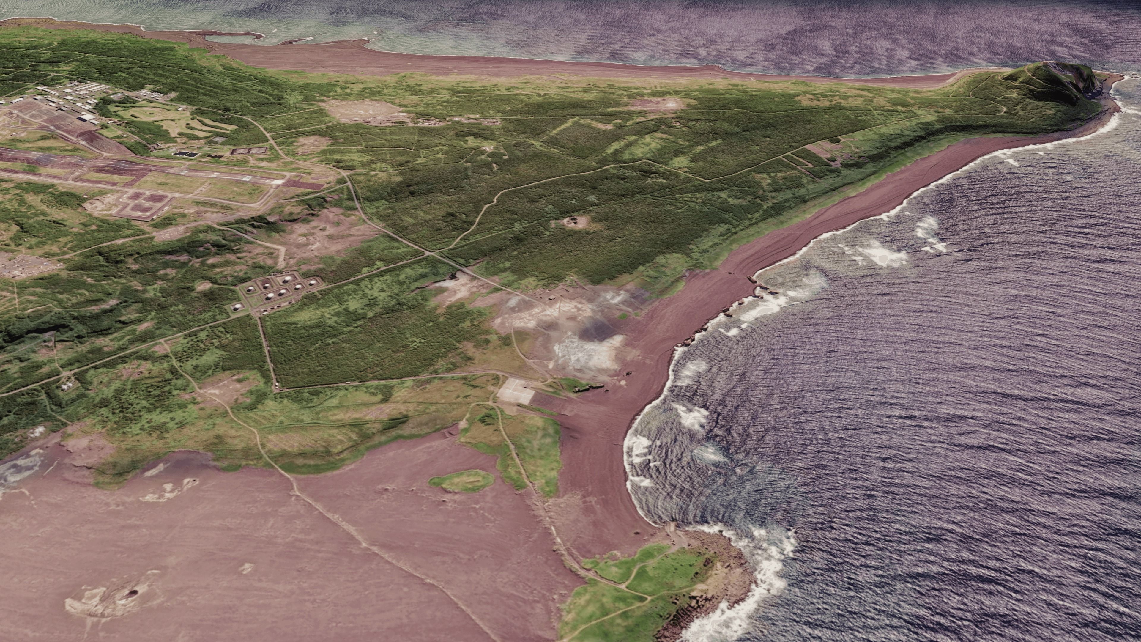 Iwo jima island 3d model terrain Low-poly 3D model_6