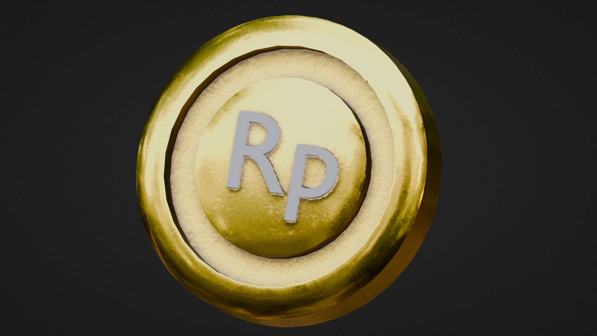 Marketing Icons - Rupiah Coin Low-poly 3D model_3