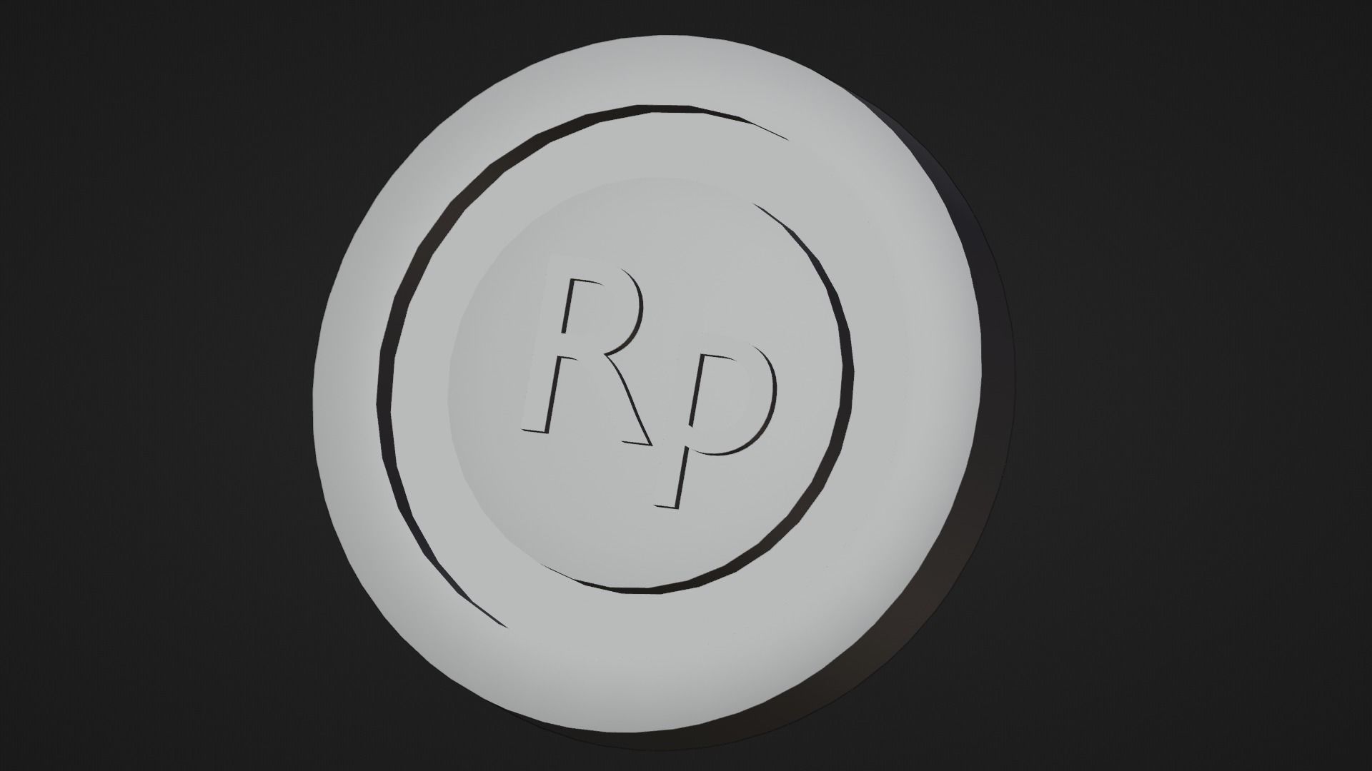 Marketing Icons - Rupiah Coin Low-poly 3D model_7