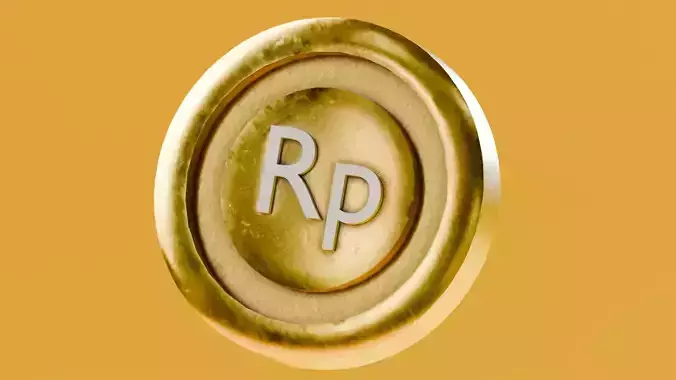 Marketing Icons - Rupiah Coin Low-poly 3D model