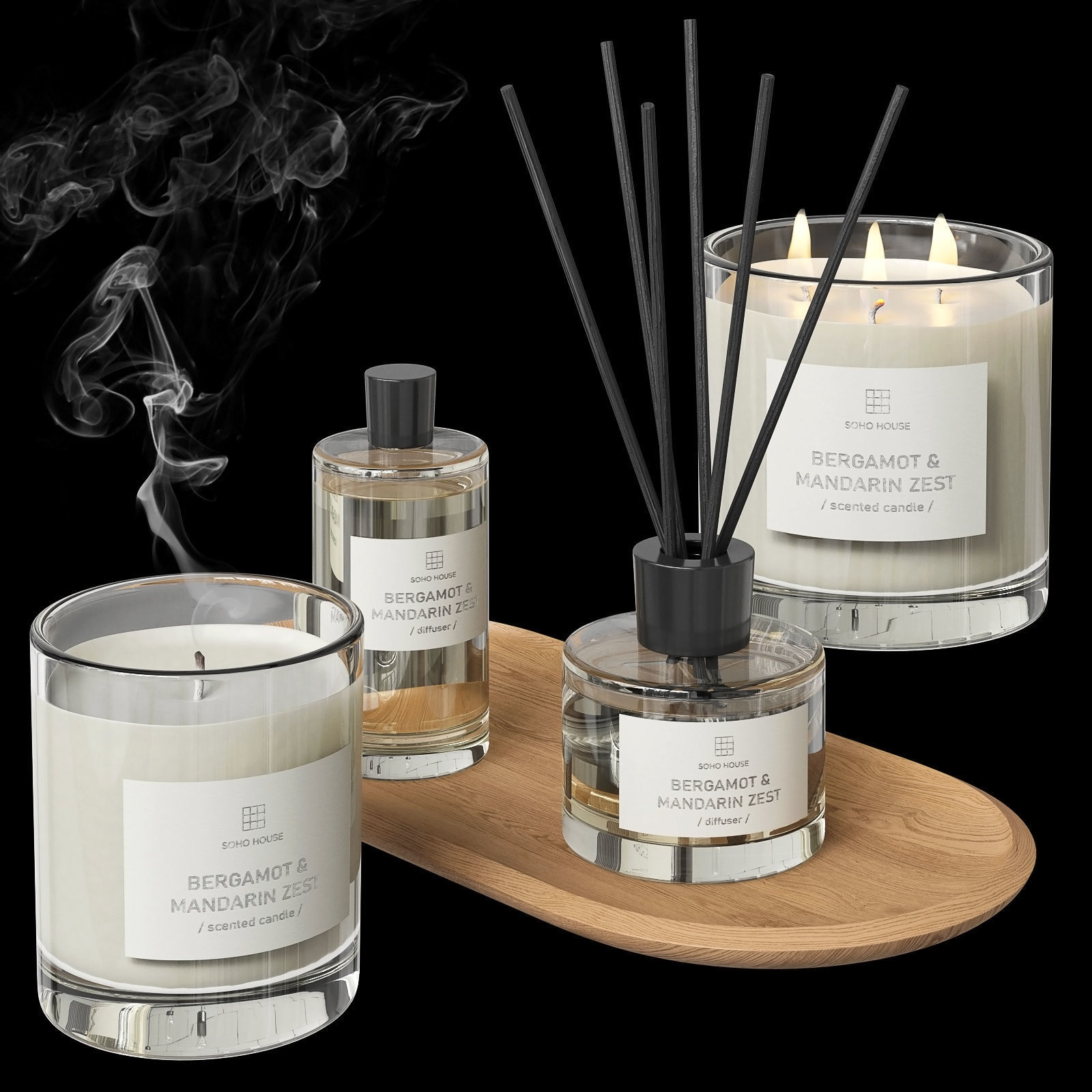 Soho Home aroma set 3D model_1