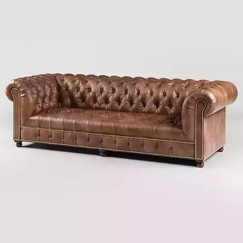 Chesterfield Traditional Tufted Classic Sofa 3 Seater 3D model