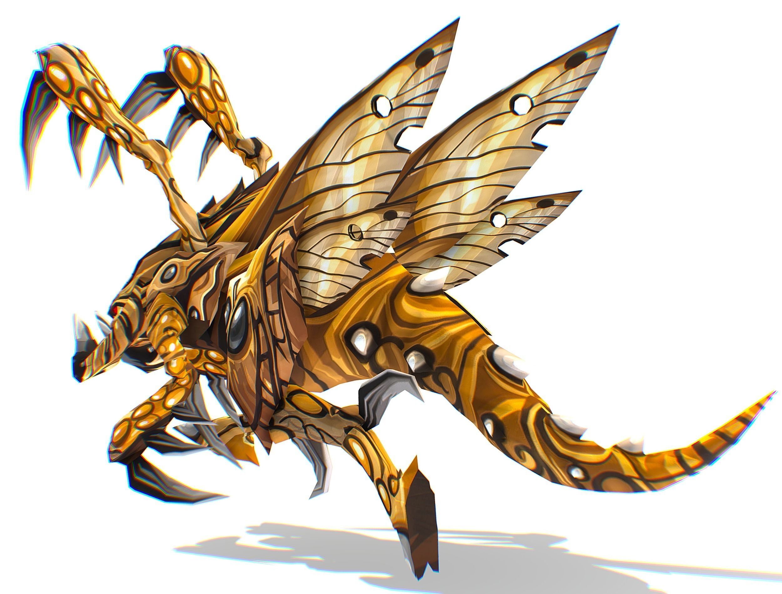 Animated Monster Insect Creature Bug Low-poly 3D model_26