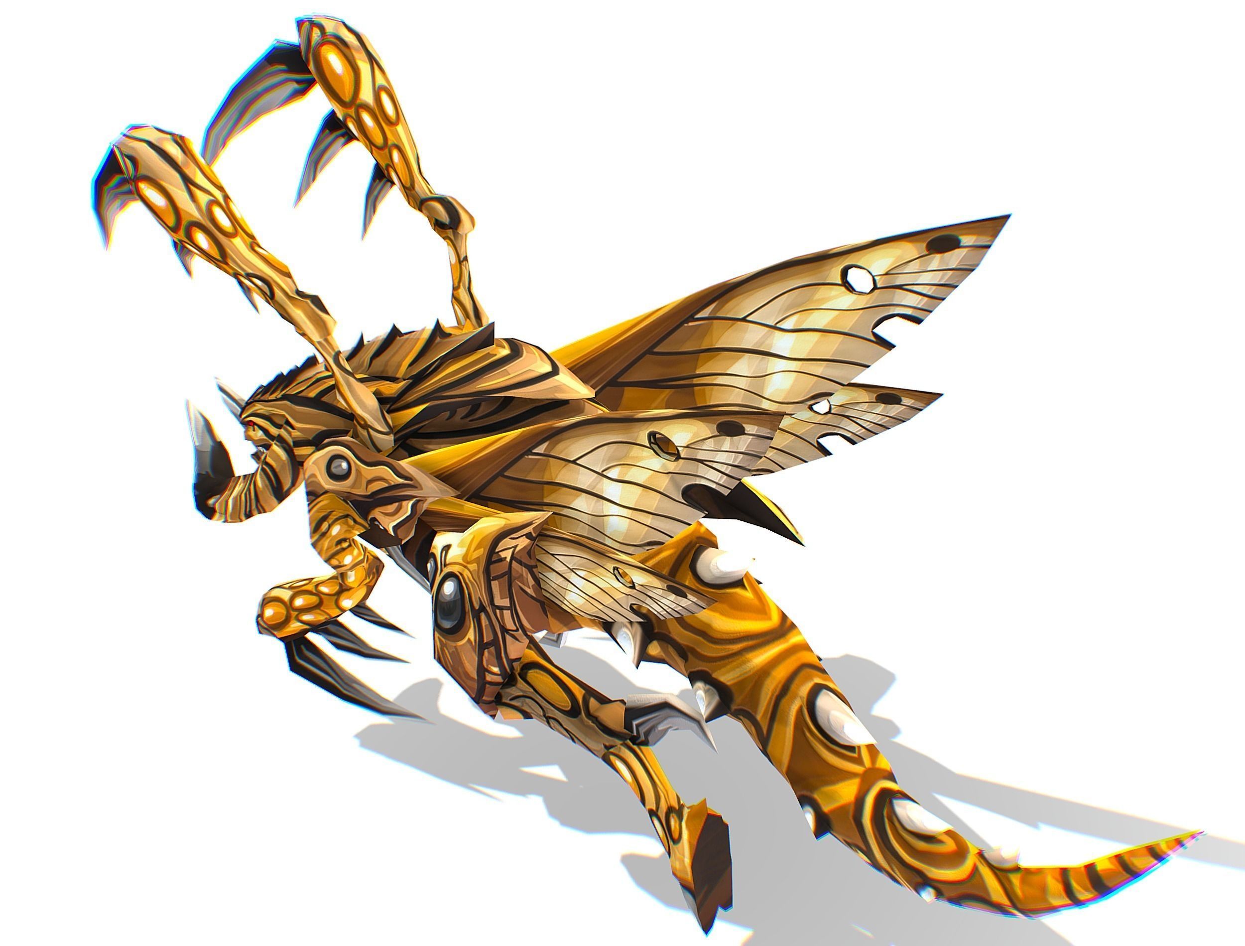 Animated Monster Insect Creature Bug Low-poly 3D model_37