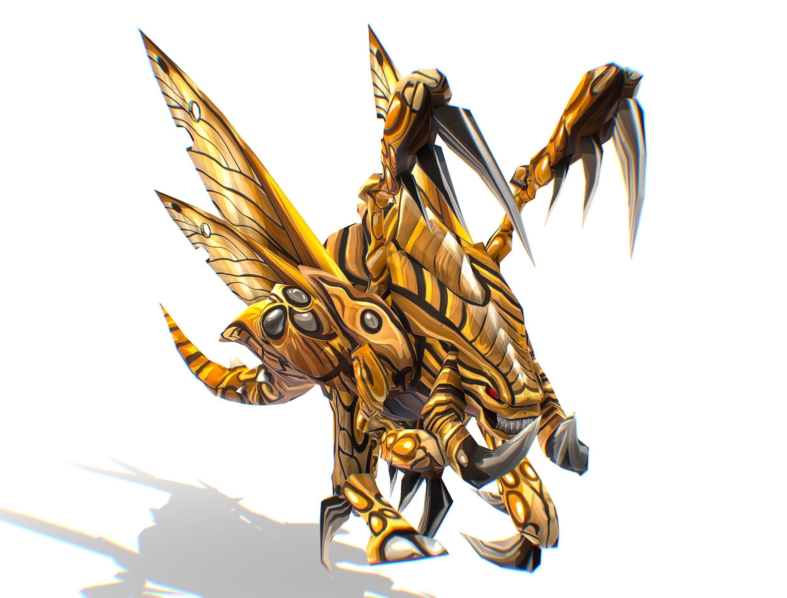 Animated Monster Insect Creature Bug Low-poly 3D model_14