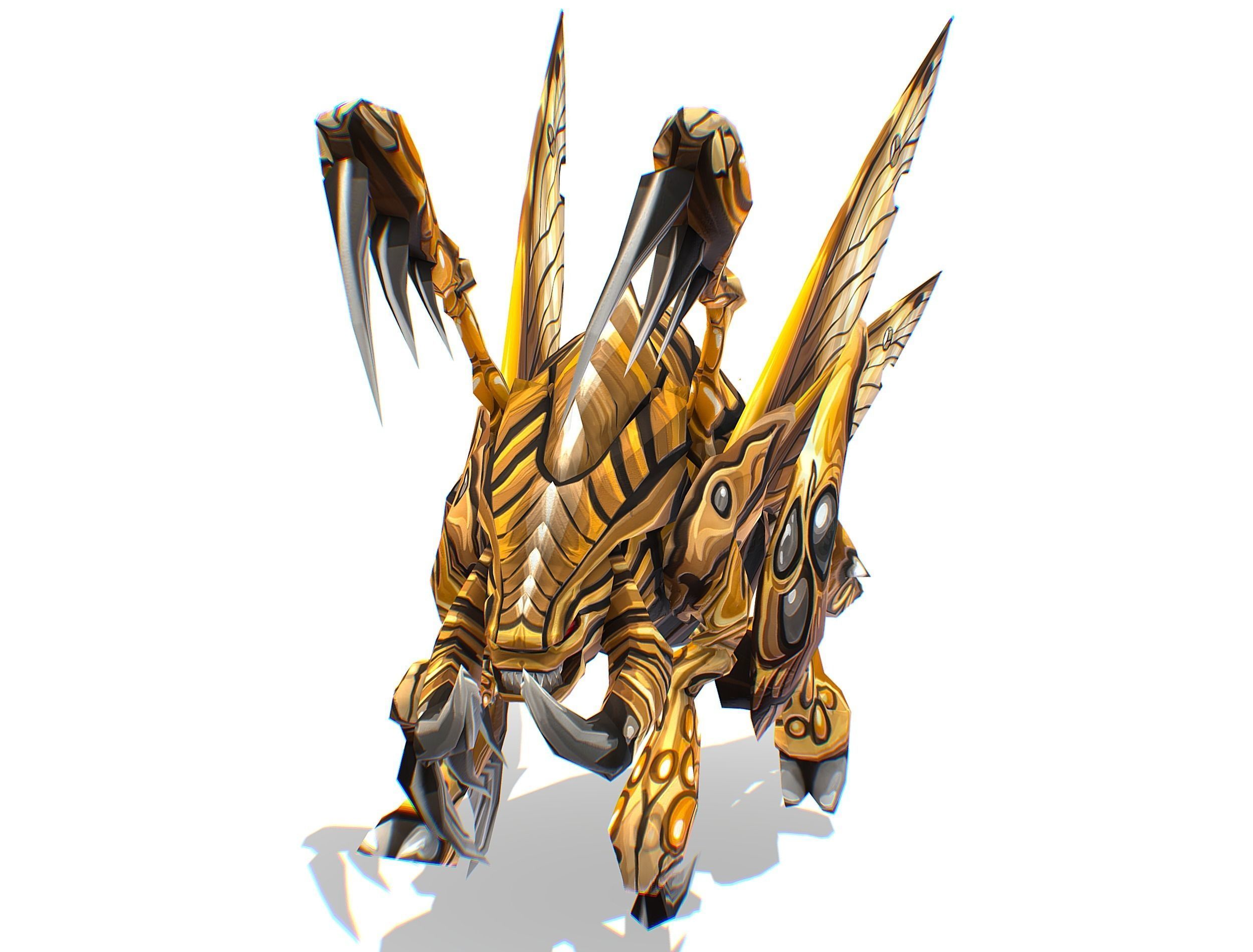 Animated Monster Insect Creature Bug Low-poly 3D model_11