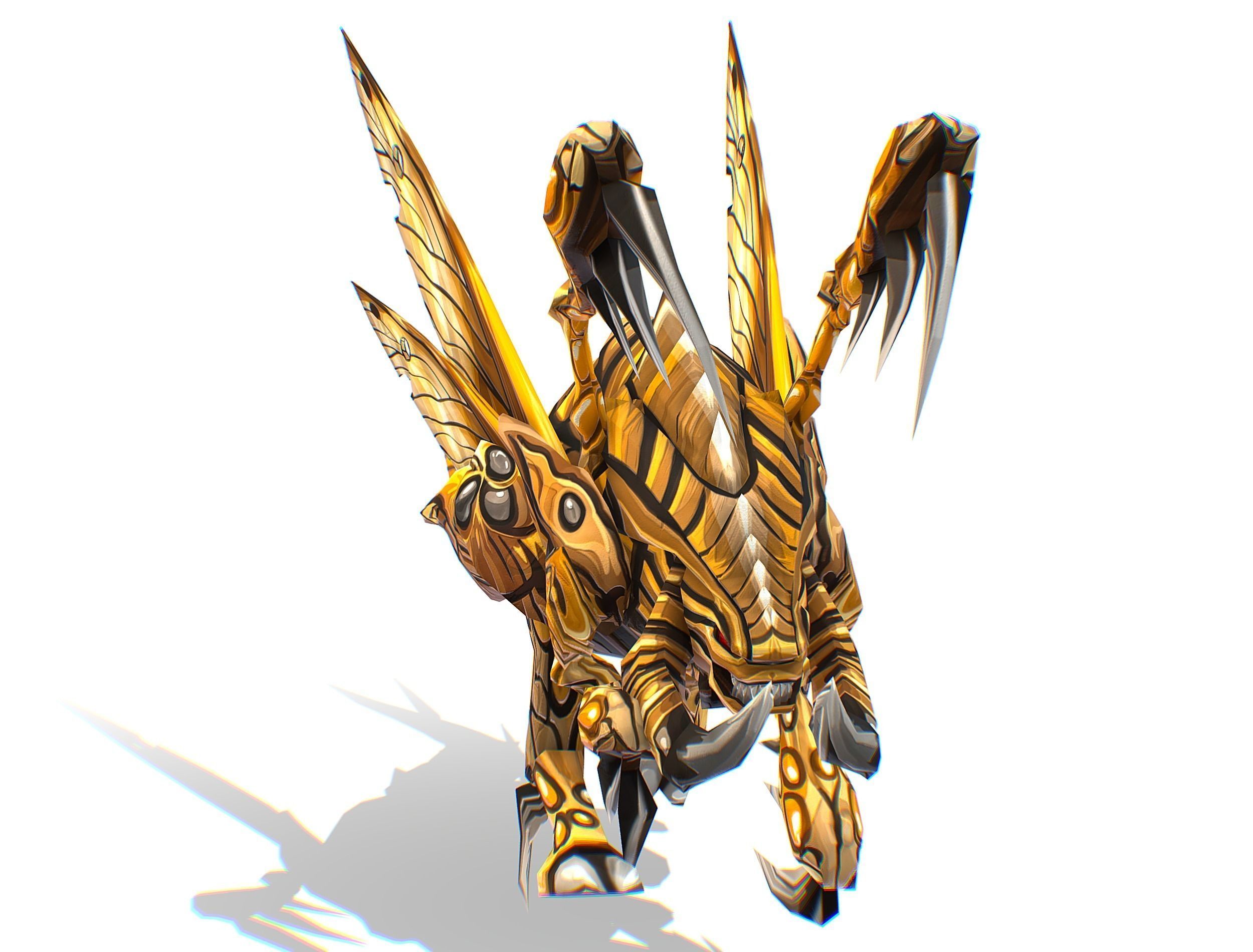 Animated Monster Insect Creature Bug Low-poly 3D model_13