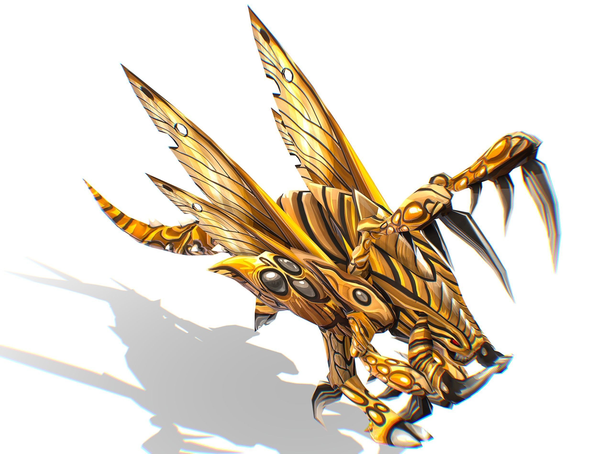 Animated Monster Insect Creature Bug Low-poly 3D model_35