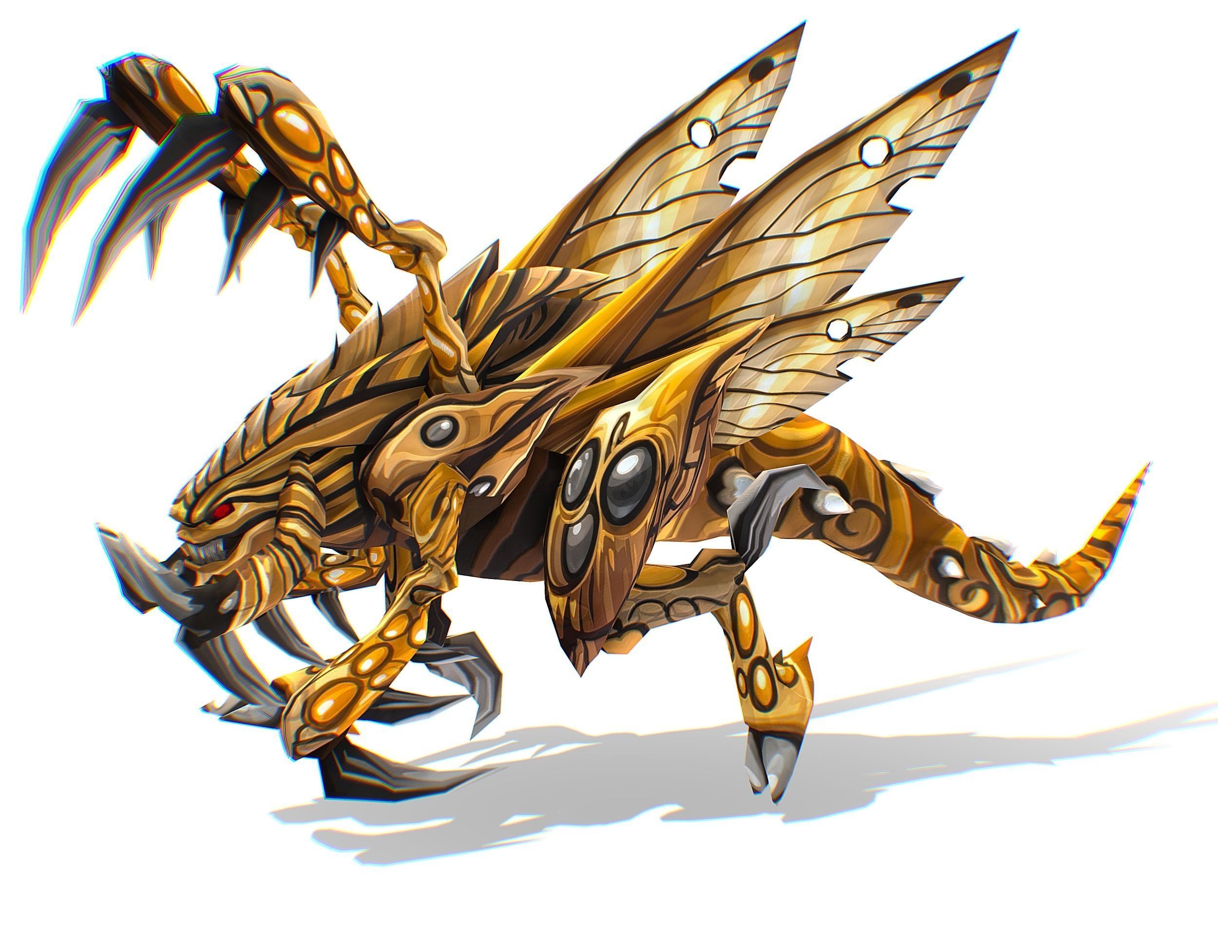 Animated Monster Insect Creature Bug Low-poly 3D model_1