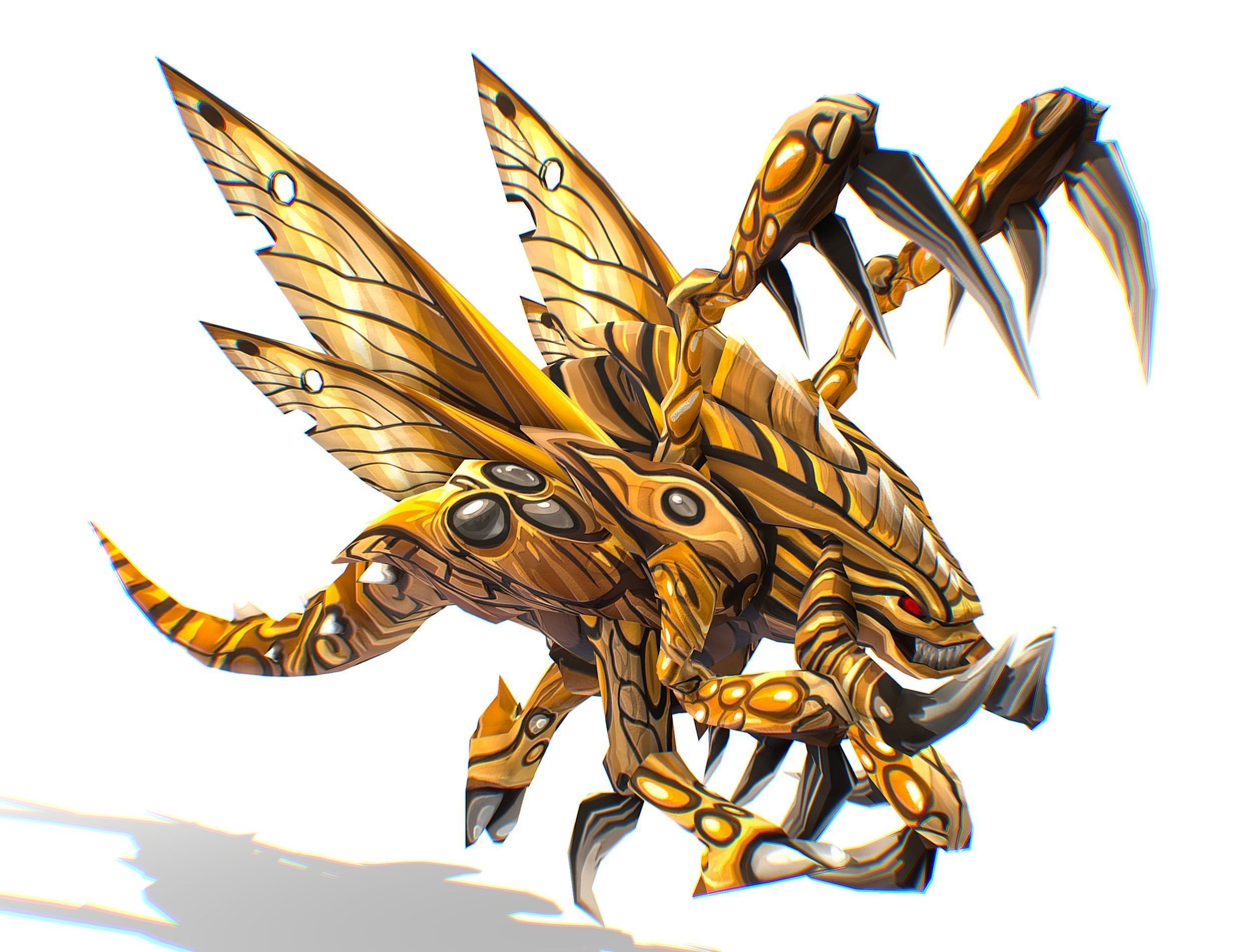 Animated Monster Insect Creature Bug Low-poly 3D model_15