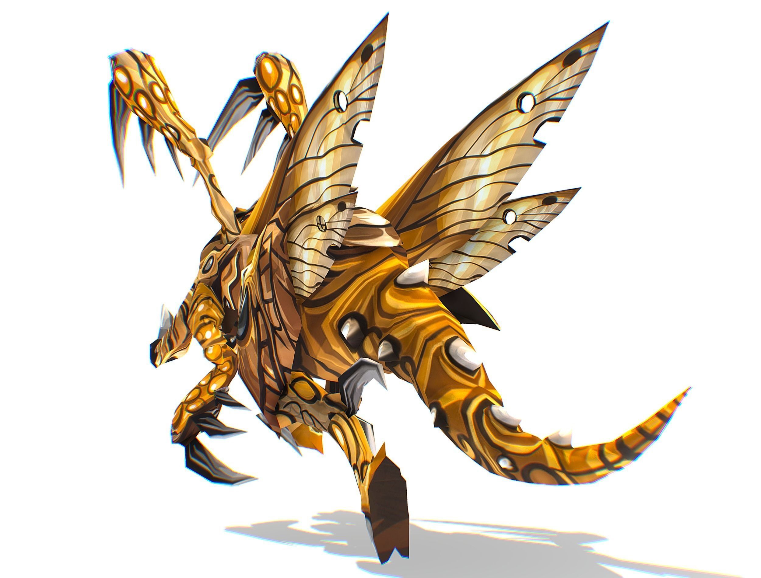 Animated Monster Insect Creature Bug Low-poly 3D model_25